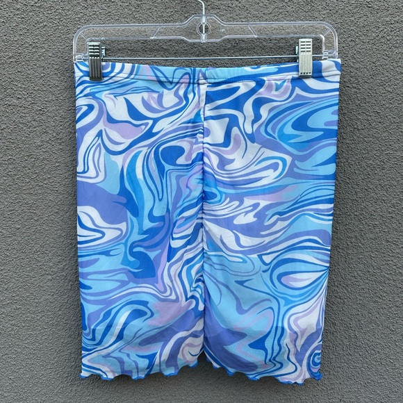 Retro Marble Mesh Mini Skirt - Picture 3 of 5